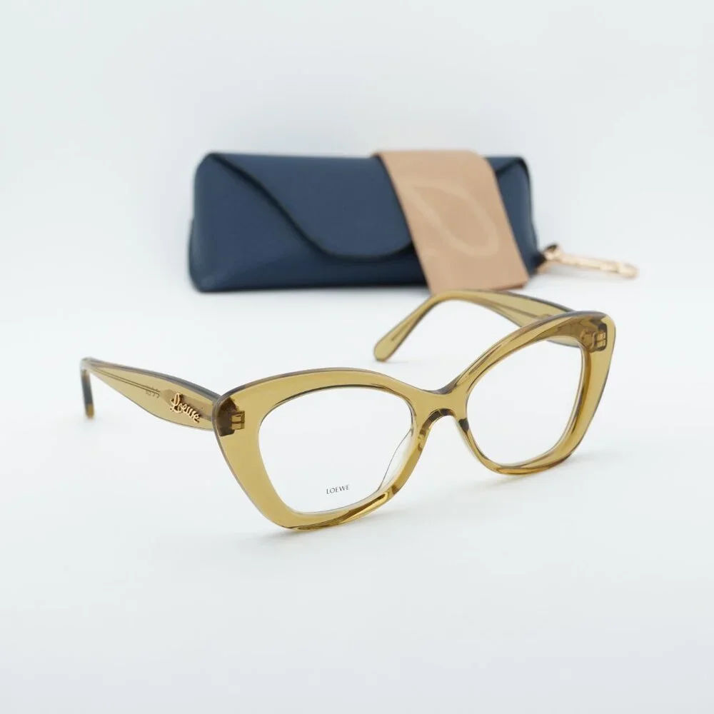 Loewe LW50067I 096 Cat Eye Eyeglasses - Glossy Green 52mm